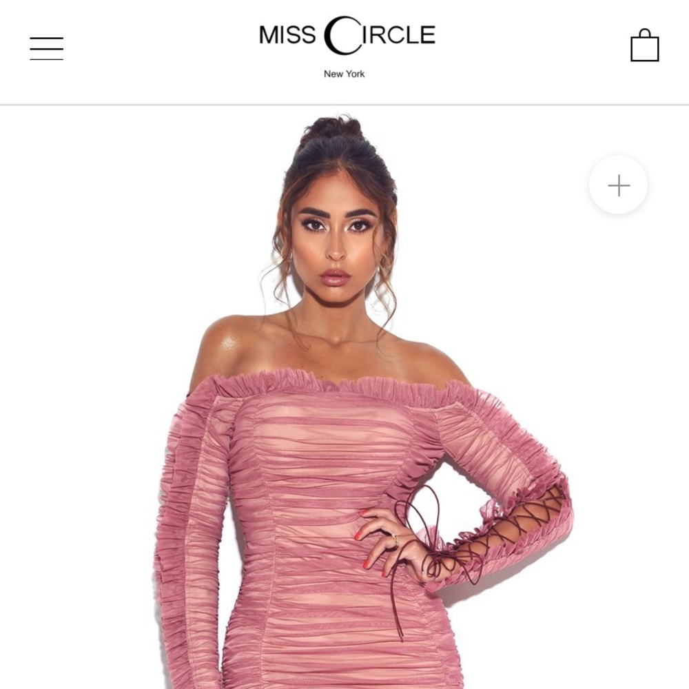 Rose Darling Off Shoulder Mesh Dress